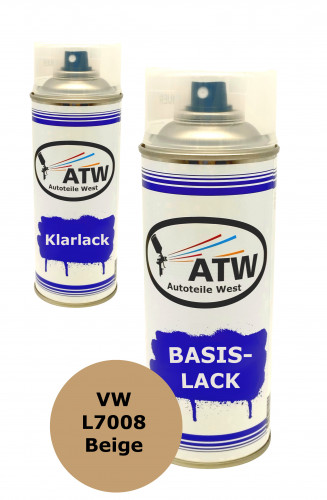 Autolack für VW L7008 Beige +400ml Klarlack Set